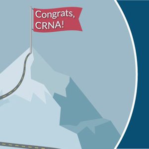 Banner congratulating a CRNA on CPC program success.