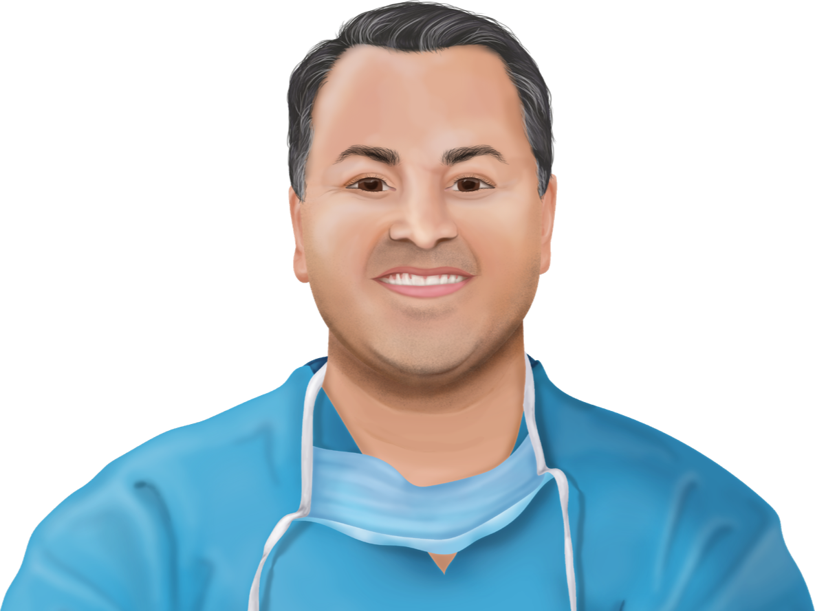 Adult male CRNA stands smiling and wearing light blue scrubs with a face mask around his neck. APEX partners with CRNAs to help them meet CE and CPC requirements through CRNA continuing education courses.