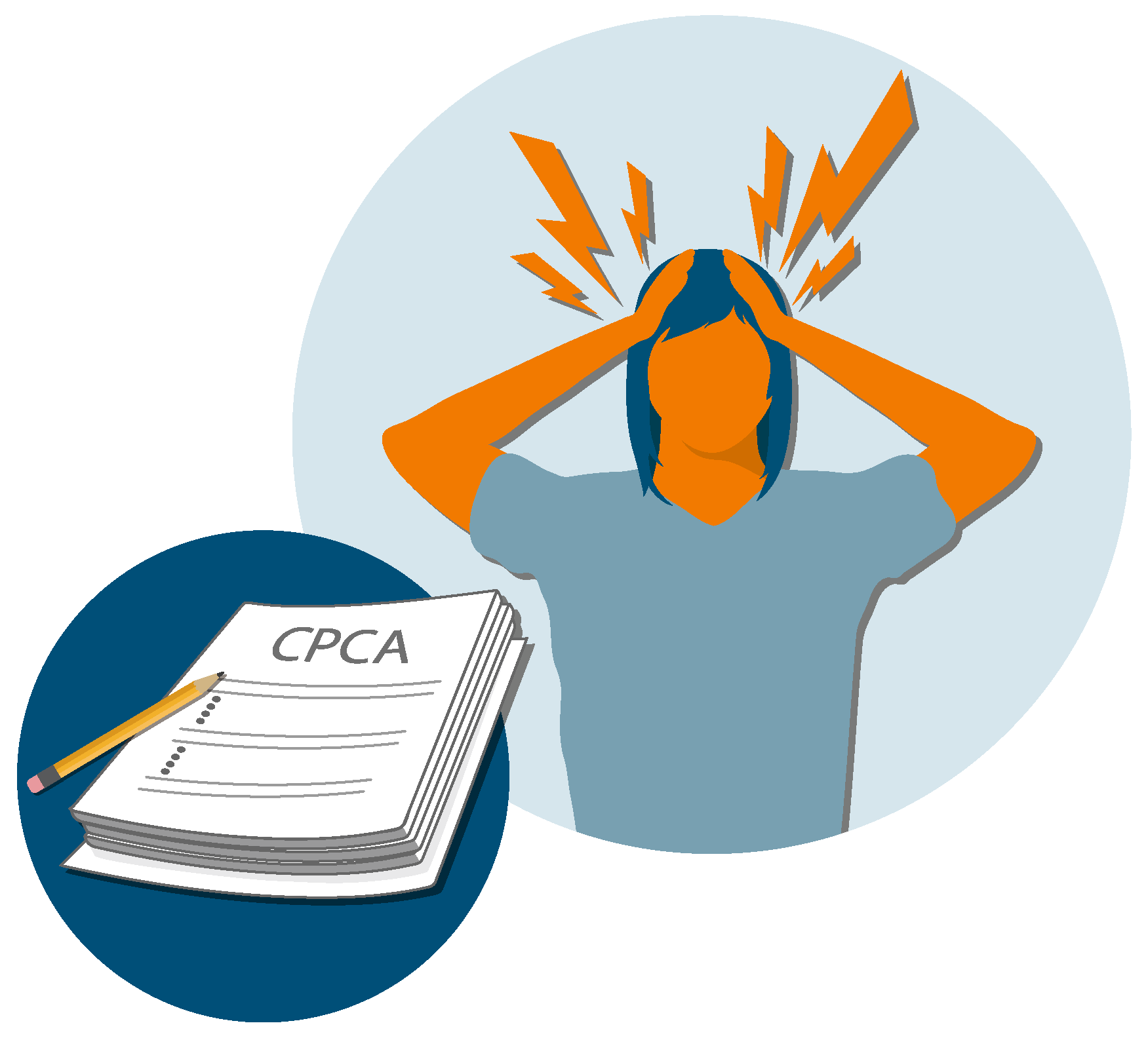 An illustration of a CRNA stressing of the CPCA