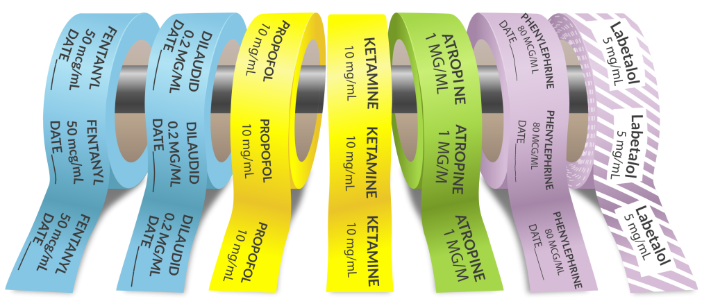 examples of color-coded medication labels