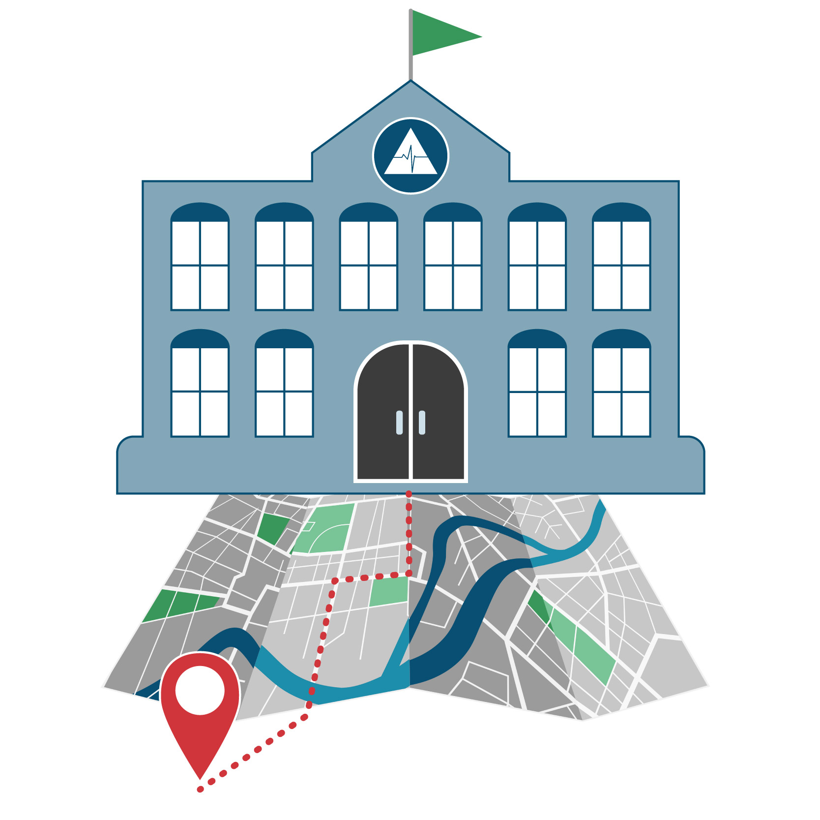 anesthesia school location on map