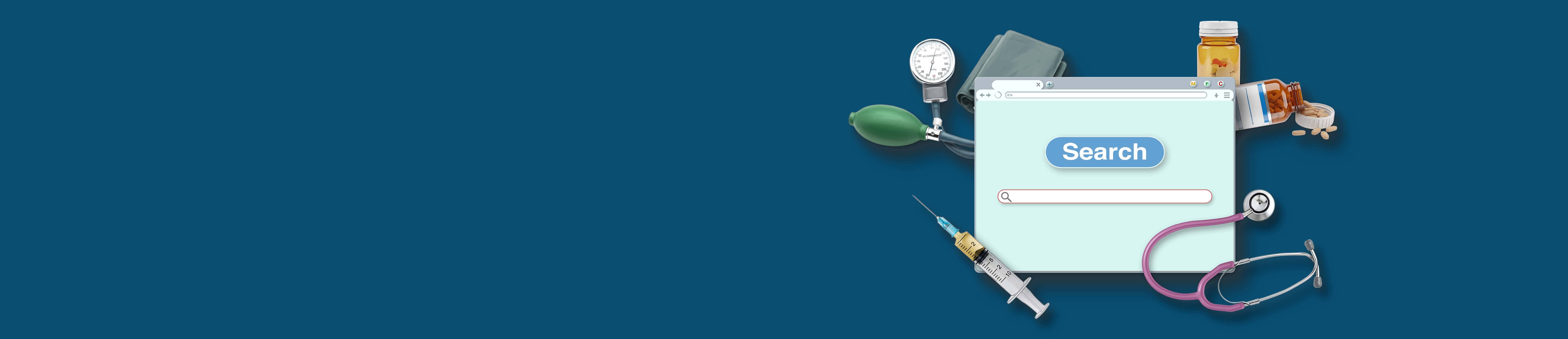 search bar healthcare answers banner