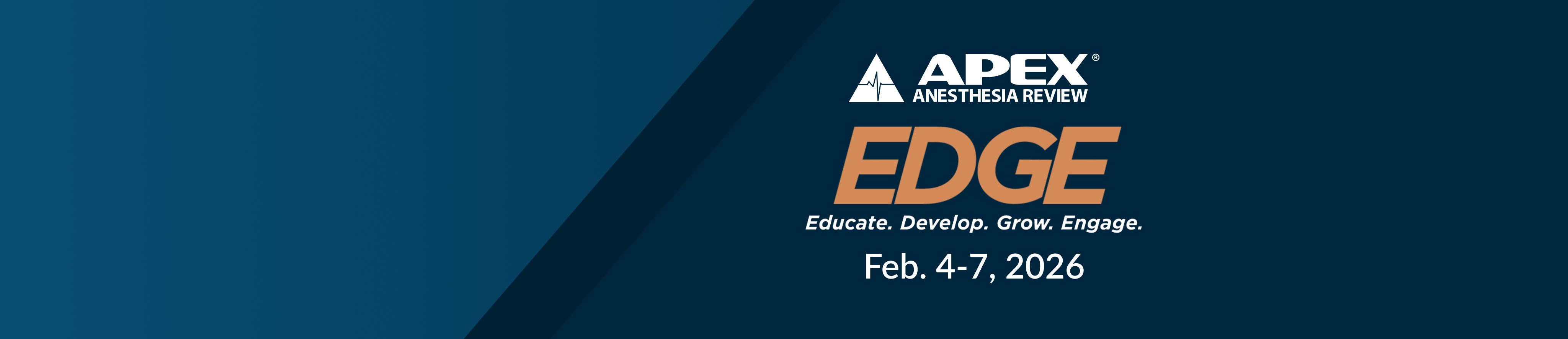 banner displaying the EDGE conference 2026 dates with APEX's logo above